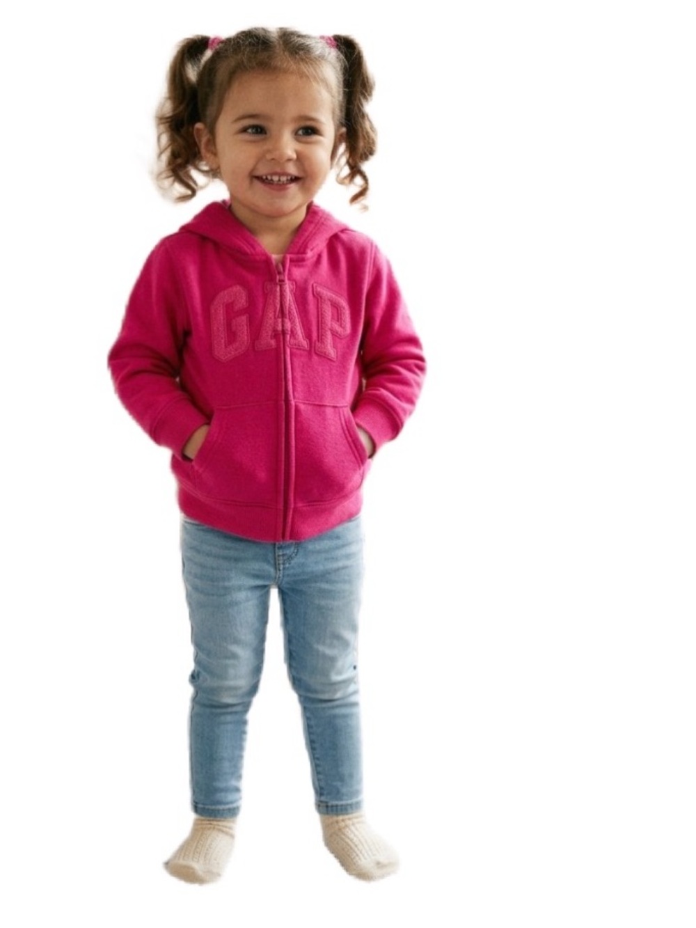 GAP Kids Fuchsia Full Zip Hoodie Size 3T